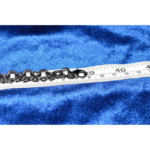 Premier Designs Dark Silver Tone Multi Strand Chain Necklace - Picture 6 of 6